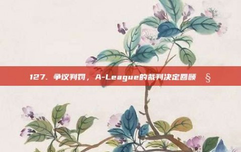 127. 争议判罚，A-League的裁判决定回顾🧐