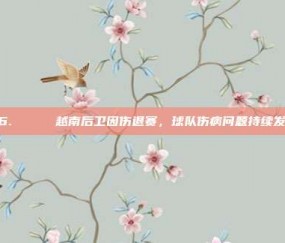 616. 💔 越南后卫因伤退赛，球队伤病问题持续发酵！