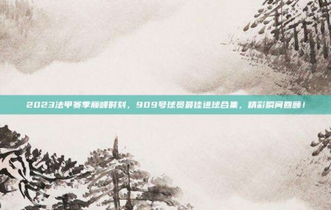 2023法甲赛季巅峰时刻，909号球员最佳进球合集，精彩瞬间回顾！