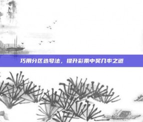 巧用分区选号法，提升彩票中奖几率之道