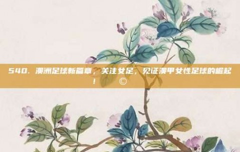 540. 澳洲足球新篇章，关注女足，见证澳甲女性足球的崛起！ 👩‍⚽🌟